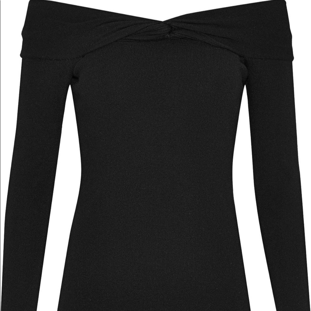 MILLY Twisted Off-The-Shoulder Knit Top